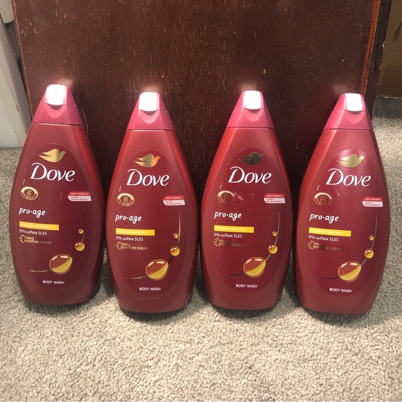 Dove Bath & Body X4 Dove Pro Age Body Wash Rich Nourishment For Mature Skin 45ml New Formula